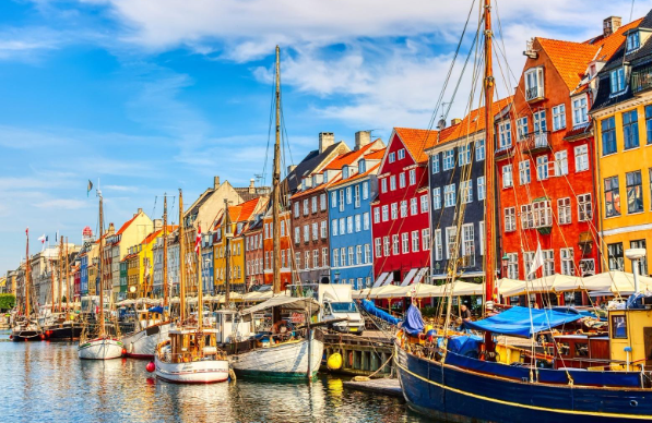 Nyhavn Copenhague, quai coloré accessible PMR